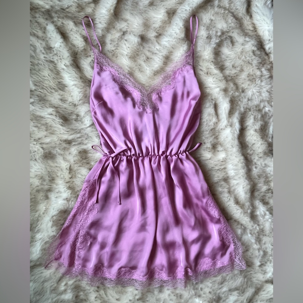Victoria’s Secret Illusion Waist Lace Trim Chemise Lingerie Dress
